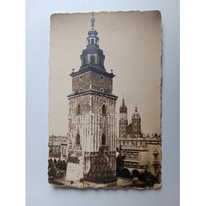 POSTCARD KRAKOW CITY HALL TOWER PRE-WAR