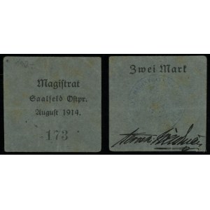 East Prussia, 2 marks, 08.1914