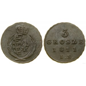 Polska, 3 grosze, 1811 IS, Warszawa