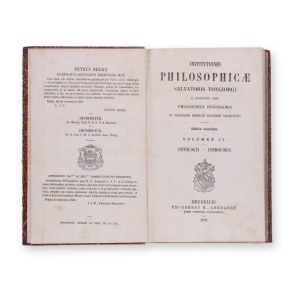 TONGIORGI, Salvatore (1820 - 1865): Institutiones Philosophicae II.