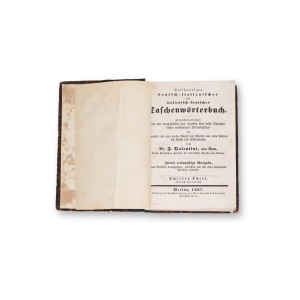 VALENTINI, Francesco: Vollstandiges deutsch - italienisches und italienisch - deutsches Taschenworterbuch II.