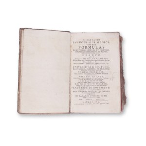 HOFFMANN, Laurentius (1582 - 1630): Dissertatio inauguralis medica