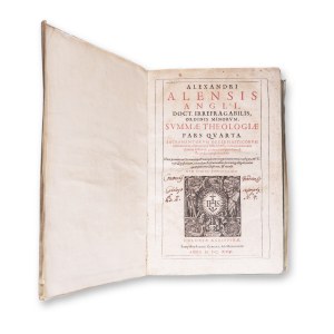 ALEXANDER z Halesu (1185 - 1245): Ordinis Minorum, Summae theologiae IV.