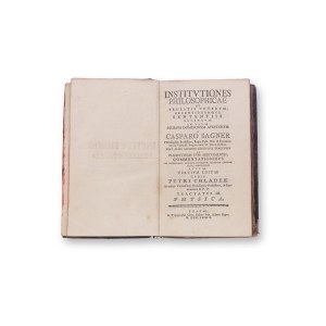 SAGNER, Casparo (1721 - 1781): Institutiones Philosophicae ex probatis veterum III.