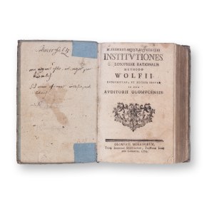 BAUMEISTER, Friedrich Christian (1708 - 1785): Institutiones philosophiae rationalis