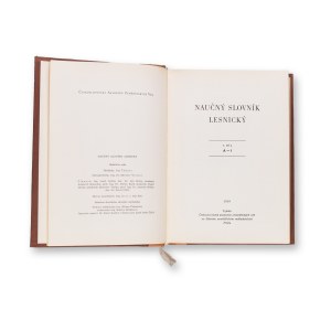 CABART, Jan (1900 - 1964): Naucny slovnik lesnicky I.