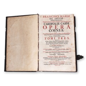DE ARETIO, Francisco Mario: Cardinalis Casini Opera Omnia I.