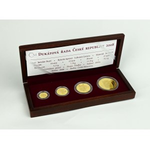 ČR, Dukátová řada ČR 2008, Proof, 10, 5, 2, 1 dukát