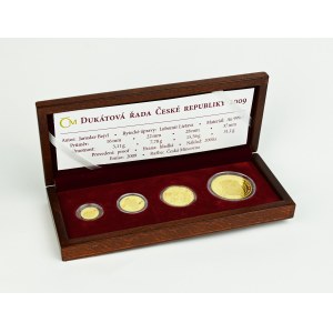 ČR, Dukátová řada ČR 2009, Proof, 10, 5, 2, 1 dukát