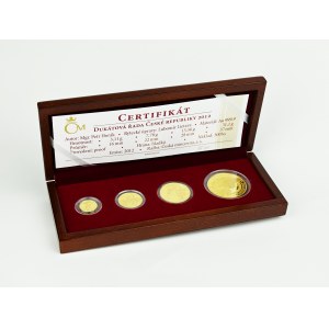 ČR, Dukátová řada ČR 2012, Proof, 10, 5, 2, 1 dukát