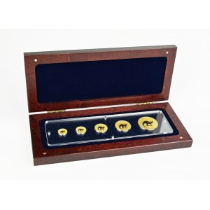 Set of gold coins 2006, Kangaroo, 100, 50, 25, 15, 5 Dollar