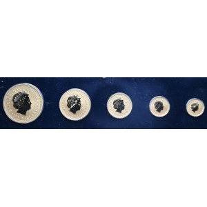 Set of gold coins 2006, Kangaroo, 100, 50, 25, 15, 5 Dollar