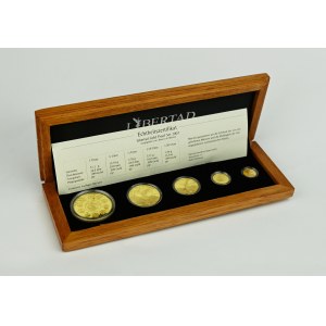Set of gold coins 2007, Libera, Proof, 1,1/2,1/4,1/10,1/20 ounce