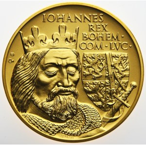 Zlatá číslovaná medaile Čtyřicetidukát Jana Lucemburského, 2007, BK