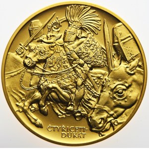 Zlatá číslovaná medaile Čtyřicetidukát Jana Lucemburského, 2007, BK