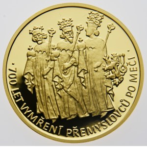 ČR, Zlatá číslovaná medaile, 700 let vymření přemyslovců po meči, 2007