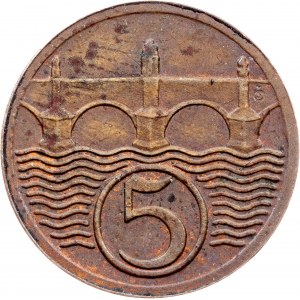 ČSR, 5 Haléř 1922, Zkušební ražba RRR!