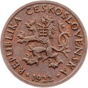 ČSR, 5 Haléř 1922, Zkušební ražba RRR!