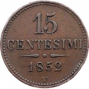 15 centessimi 1852 V, VF