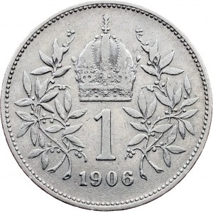 1 Koruna 1906 bz, VF