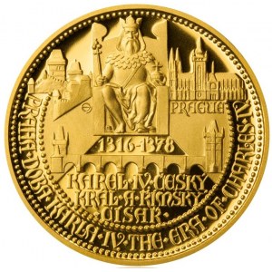 Set of three gold ducats from the time of Charles IV., 2014, Proof