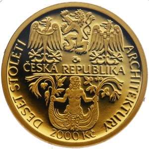 ČR, Deset století Architektury, 2500 Kč, 2002, Proof