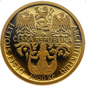 ČR, Deset století Architektury, 2500 Kč, 2002, Proof