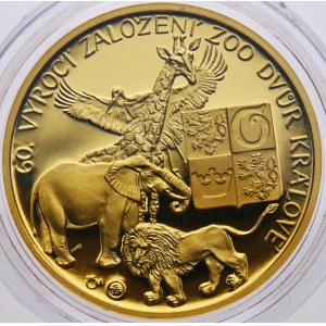 Czech Republic , Medal of the 60th anniversary of the establishment of the Zoo Dvůr Králové nad Labem, Proof