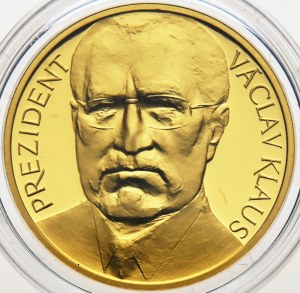 Czech Republic. Gold Medal of the Václav Havel. Klaus, 2008, Proof