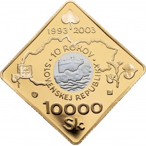 Slovakia, 10000 Sk 2003 Proof, 10th anniversary of the Slovak Republic,