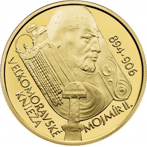 Replika dukátu Mojmíra II., 5000 Sk 2006, Proof