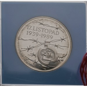 100 koruna 1989, 17 November 1989, Proof