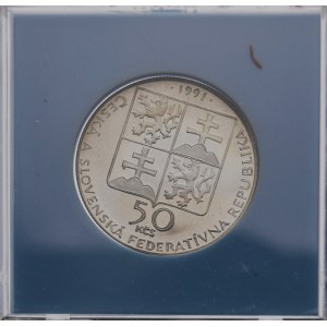 CSFR, 50 crowns 1991, Piestany, Proof,