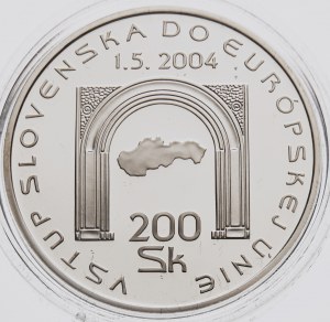 Slovakia, 200 Sk 2004, Slovakia's entry into the European Union, Proof