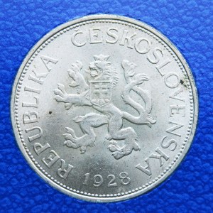 Czechoslovakia, 5 crowns 1926, 1928, 1938