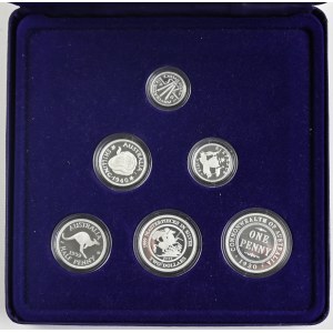 Austrálie Sada Masterpieces in Silver 1999, Proof