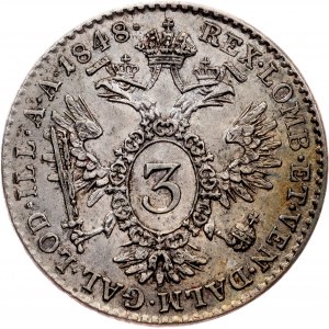 3 krejcar 1848 A