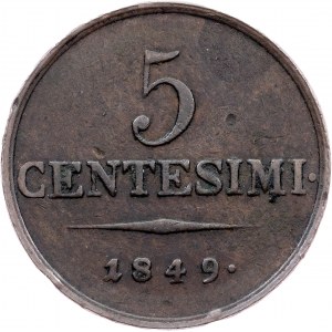 5 centesimi 1849 M