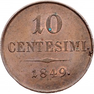 Fr. J. I. 10 centesimi 1849 M