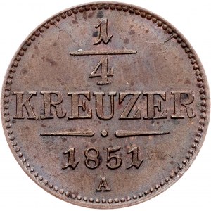 Fr. J. I., 1/4 krejcar 1851 A
