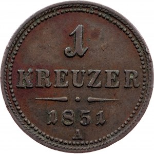Fr. J. I., 1 krejcar 1851 A