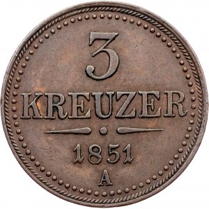 Fr. J. I. 3 krejcar 1851 A
