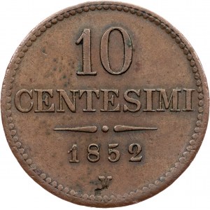 Fr. J. I., 10 centesimi 1852 V