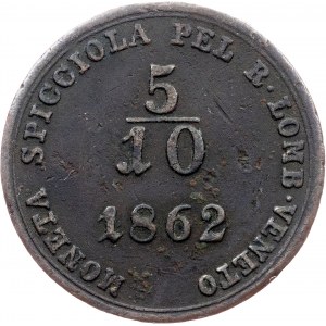 5/10 Soldo, 1862 V