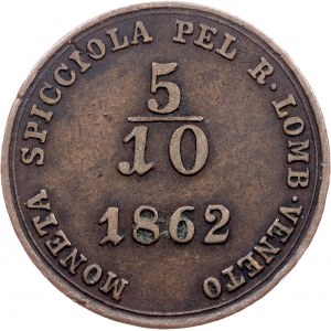 5/10 Soldo, 1862 A