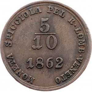 5/10 Soldo, 1862 A