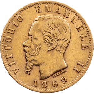 Victor Emmanuel (1861 - 1878), 20 lira 1869