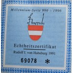 100 Schilling 1991,Rudolf I., Proof