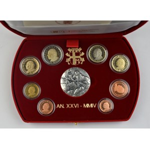 Vatikán, Sada pamětních mincí, 2004, Pontifikát Giovanni Paolo II., H.H. John Paul II., Jeho svatost Jan Pavel II.