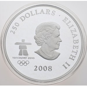 Kanada, 250 Dollar 2008 ZOH Vancouver 2010, Proof